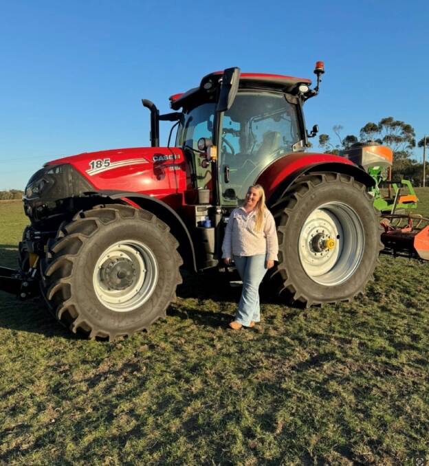Annameike Cozens invested in a new tractor at just 18 years old. Picture supplied

