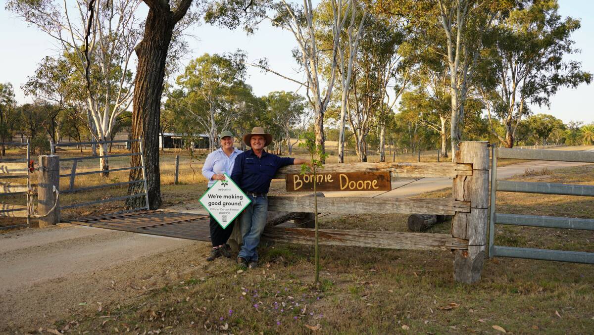 Queensland graziers Carly and Grant Burnham at their Bonnie Doone property. Picture supplied