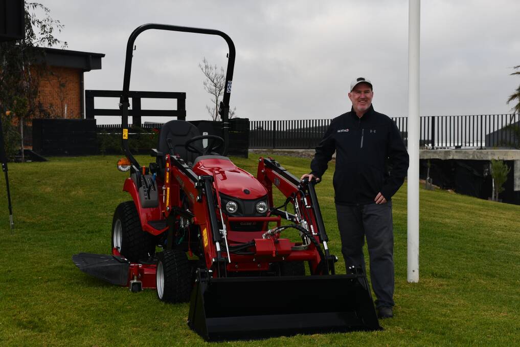 Case IH product representative Seamus McCarthy with the Farmall sub-compact tractor, which was unveiled last year to coincide with the brand's 100 year milestone.