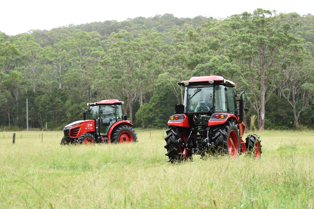 The TYM T68 and T78 tractors out in the field. Picture supplied