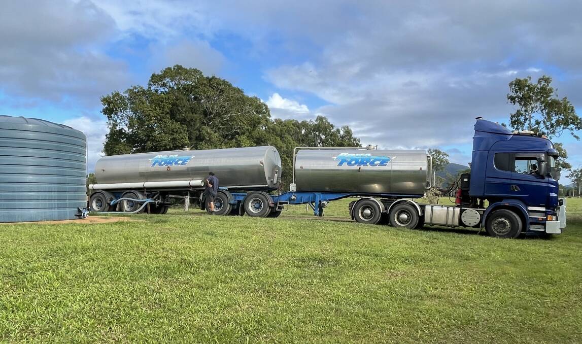 A LiquaForce liquid fertilser delivery being unloaded on a North Queensland farm. Photo supplied. 
