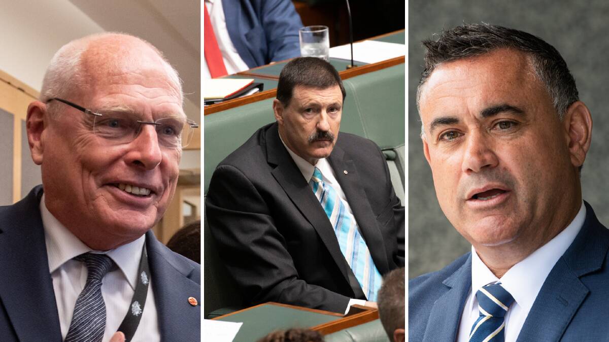 INTEREST: Liberal Senator Jim Molan (left) and NSW Nationals leader John Barilaro (right) have both flagged interest in the seat of Eden-Monaro, should MP Mike Kelly step down.