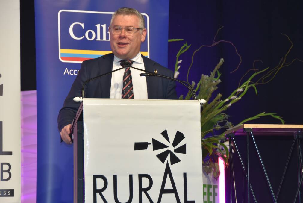 Agriculture Minister Murray Watt at Beef Australia in Rockhampton this month. Photo Shan Goodwin.