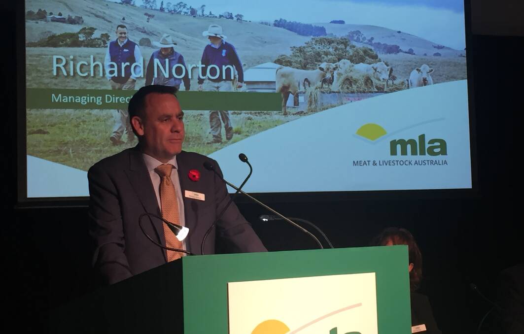 MLA general manager Richard Norton speaking at the company's annual general meeting in Adelaide last week.