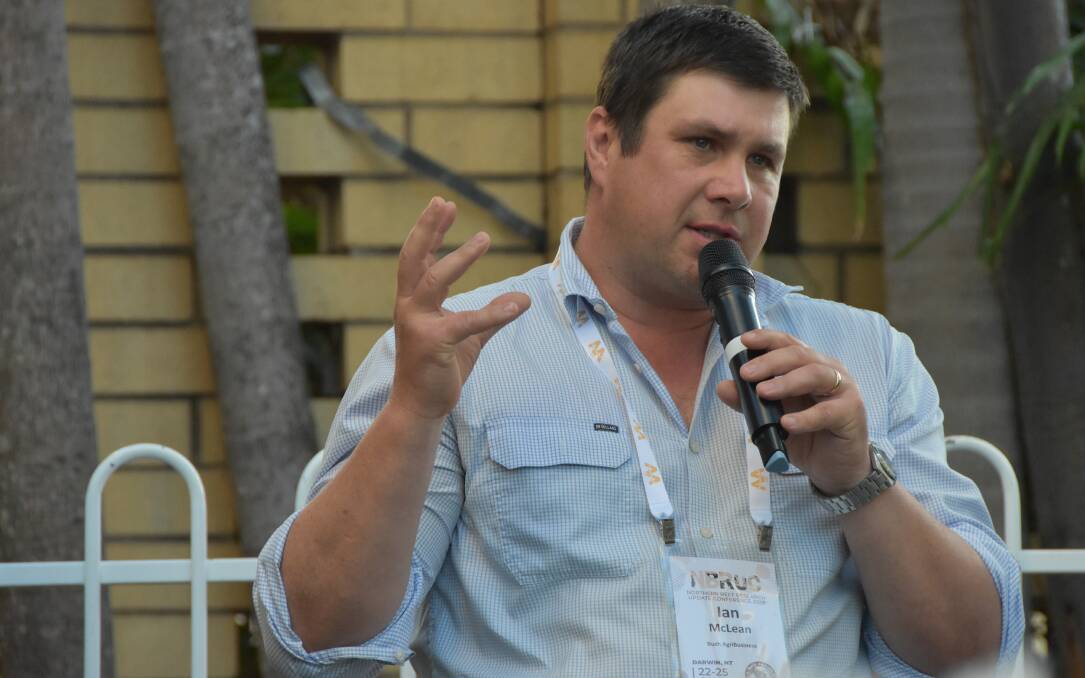 Bush Agribusiness' Ian McLean speaking at an industry breakfast in Darwin.