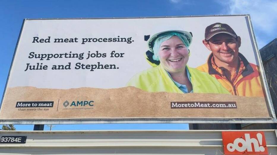 A More to Meat billboard in NSW. Picture AMPC.