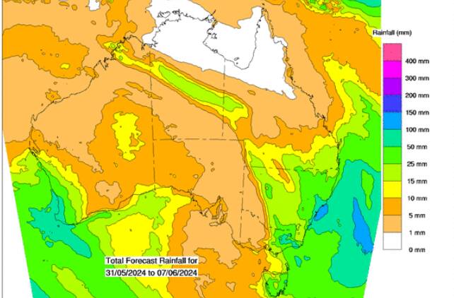 Further good rain is expected over the next eight days. Source BOM.
