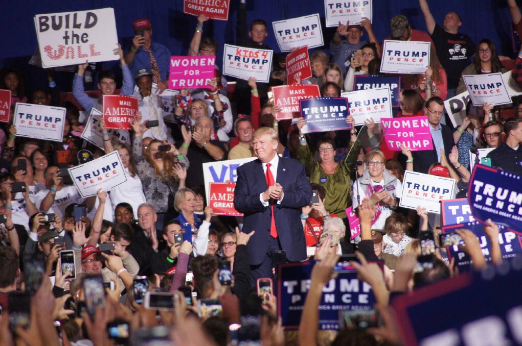 Donald Trump eventually arrived, 90-minutes late, but didn't disappoint Republican faithful.
