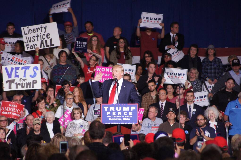 President-elect Donald Trump campaigning in Ohio.