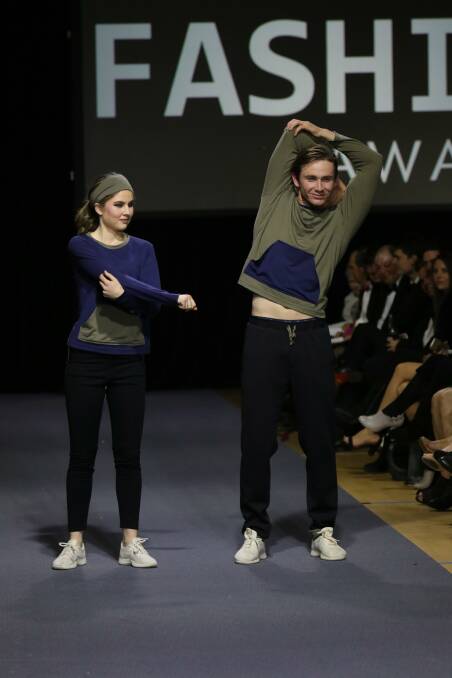Sportswear made out of wool modelled in the Fleece to Fashion awards.