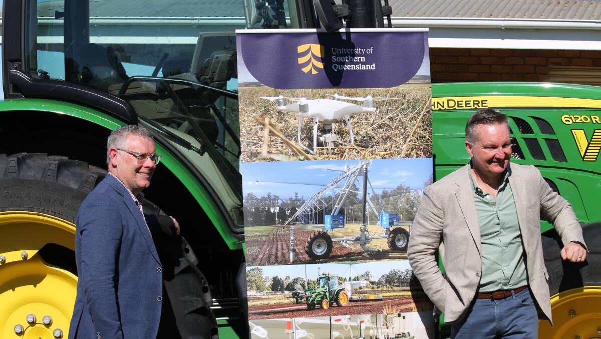 Agriculture minister Murray Watt and energy minister Chris Bowen in Toowoomba for the Sustainable Agriculture Summit. Picture: Victoria Nugent.