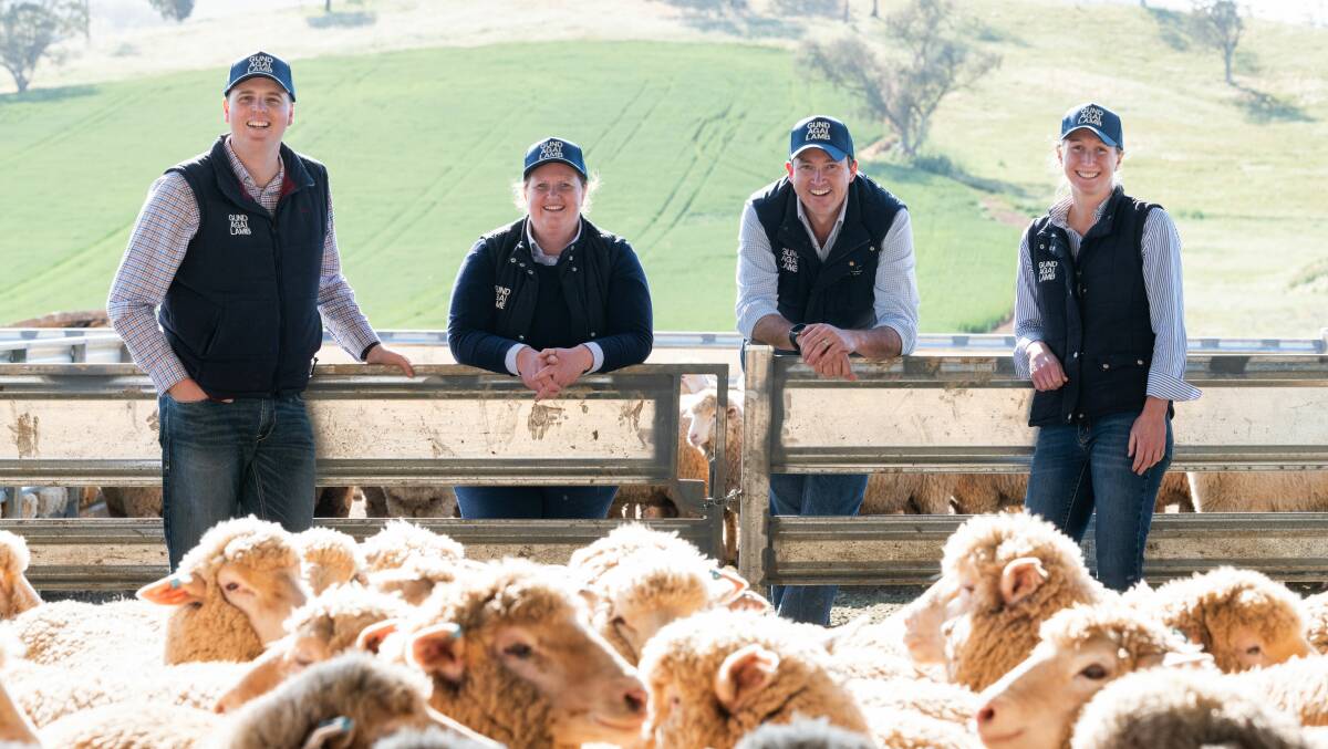 Gundagai Lamb's Jake Bourlet, Dr Michelle Henry, Will Barton and Claire Marriott. Picture supplied