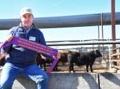 Andrew Raff of Raff Angus, King Island, Tasmania, said it was a thrill to win the champion individual weight gain steer in the 100-day HGP-free export class in this year's RNA Paddock to Palate Competition. Picture by Clare Adcock 