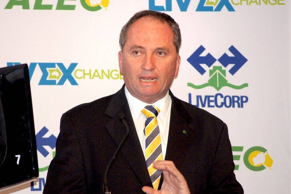 Federal Agriculture Minister Barnaby Joyce at Livexchange.