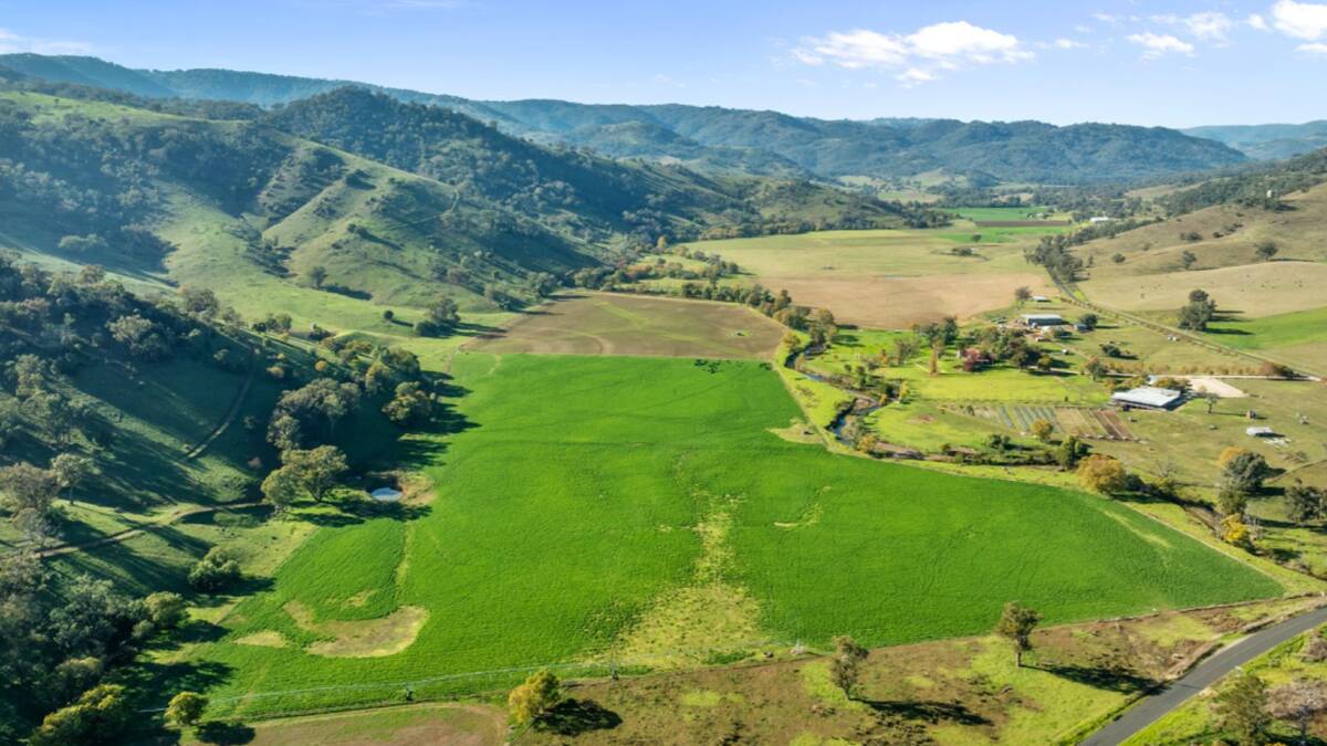 Dungowan's fertile alluvial river flats are ideal for producing quality lucerne, summer and winter cereal crops for fattening livestock, and hay. Picture supplied